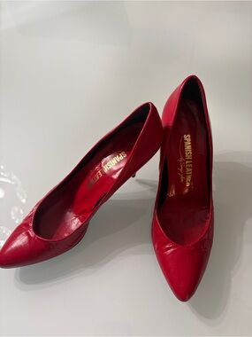 Red Spanish Leather Heels - Sergio Valeri 6